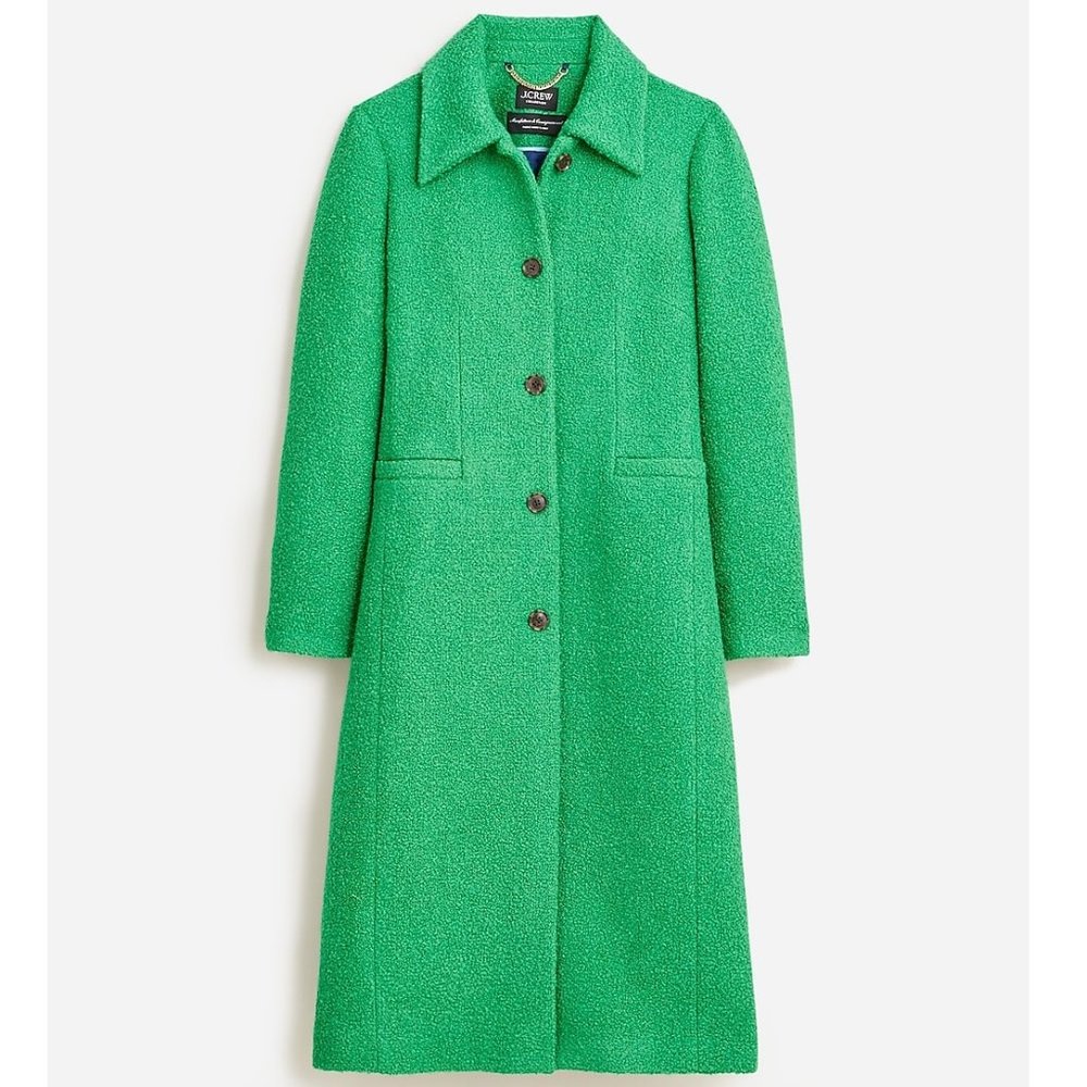 WANTED/SALE 00 A-line topcoat in Italian wool-bouclé blend - Picture 1 of 15
